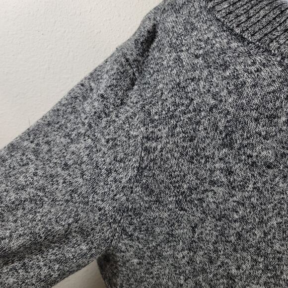 Goodfellow Co Black Marled Mock Collar Shawl Pullover Sweater Large Soft Stretch - Picture 5 of 6